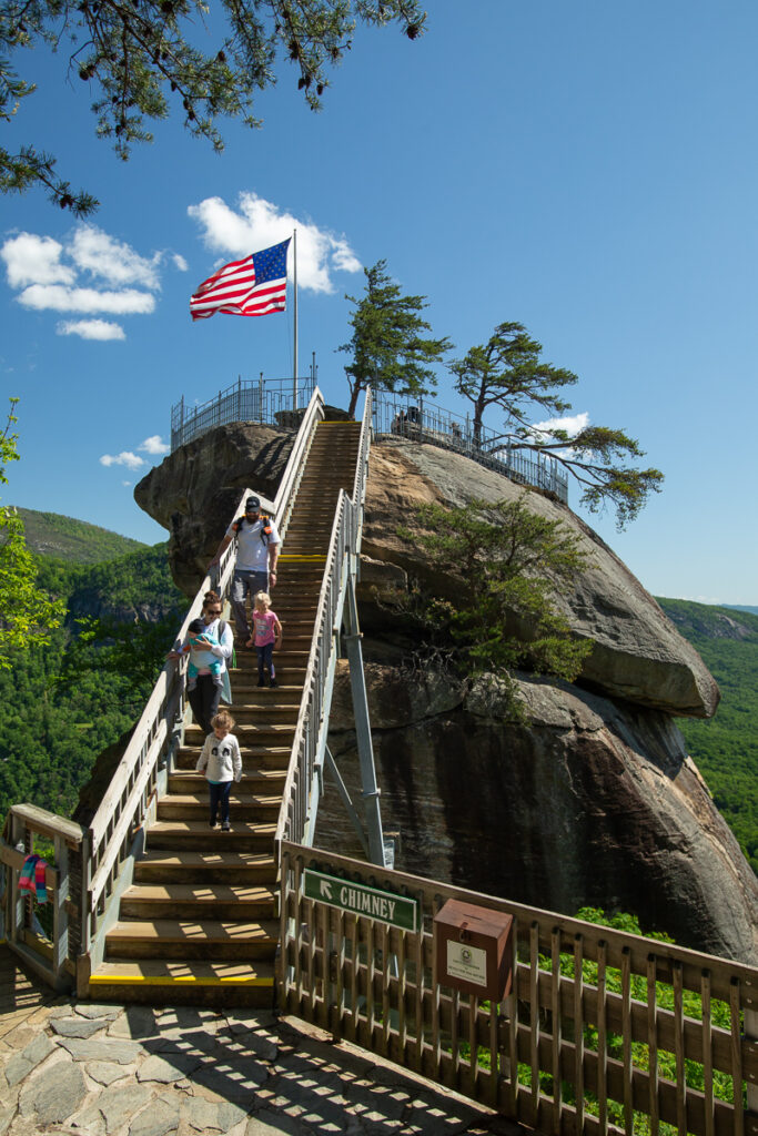 Outcroppings Trail Chimney Rock at Chimney Rock State Park