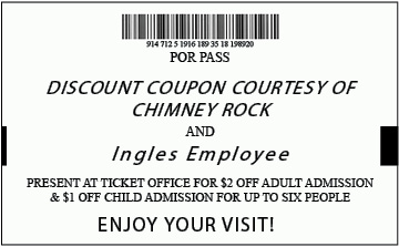 Ingles Discount Coupon - Chimney Rock at Chimney Rock State Park